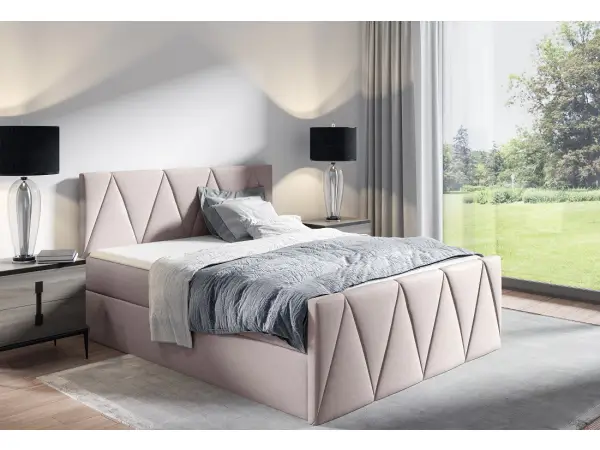 PRATO K5 nowoczesne łóżko kontynentalne 180x200 z pojemnikiem